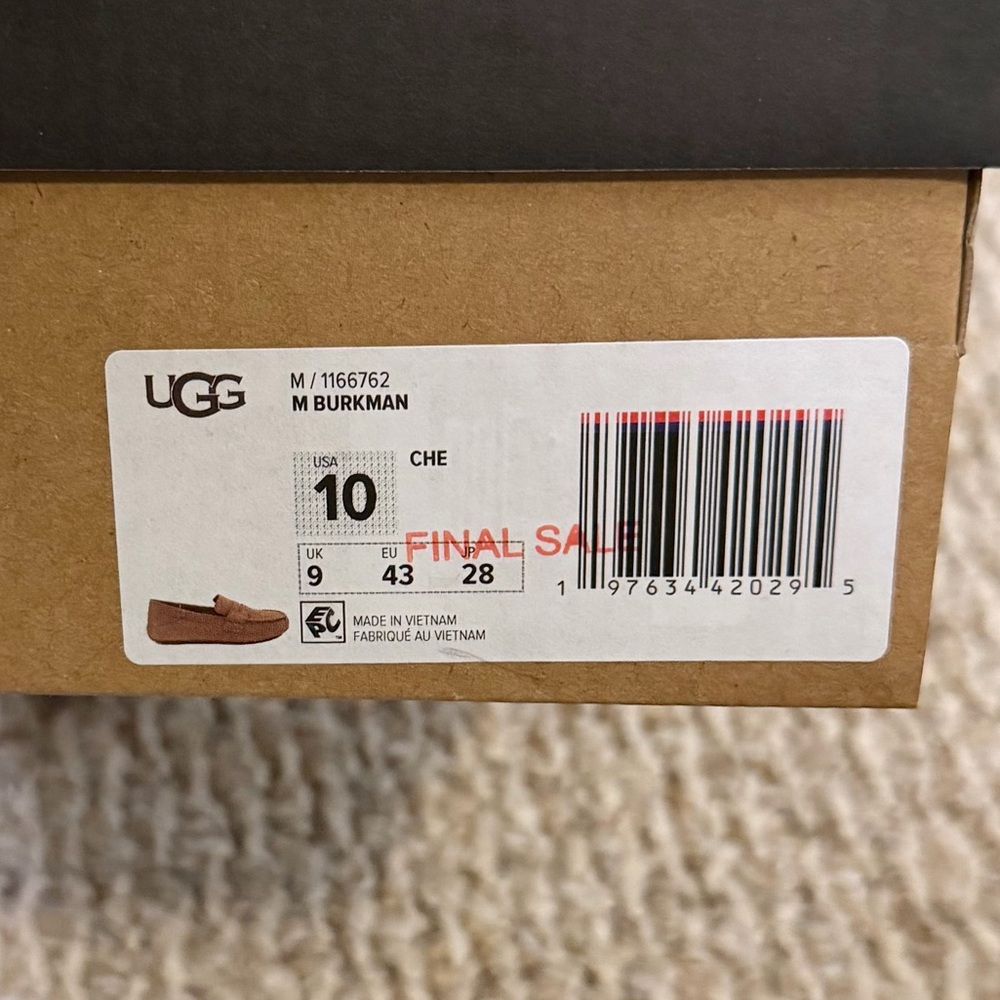 NWB UGG Men’s Burkman Leather Loafers - Picture 10 of 10